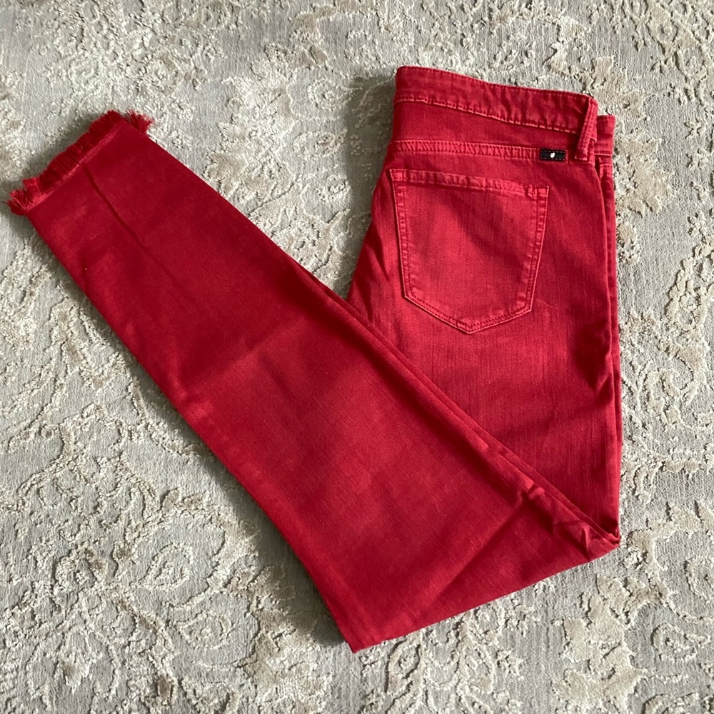 Red Lucky Brand Ava Skinny Ankle Jeans sz 8/29